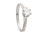 Jewellery, SOLITAIRE RING, 18K white gold, in auction: Classic – Saturday 16 May