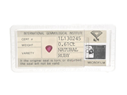 Gemstones, RUBY, pear shaped, in auction: Lilla jewellery – Tuesday 5 May