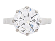 Jewellery - SOLITAIRE RING, 18K white gold - View 2