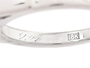 Jewellery - SOLITAIRE RING, 18K white gold - View 6