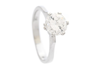 Jewellery, SOLITAIRE RING, 18K white gold, in auction: Classic – Saturday 16 May