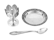 Silverware - EGG-CUP, with dish and spoon - View 1