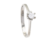Jewellery - SOLITAIRE RING, 18K white gold - View 1