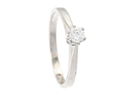 Jewellery, SOLITAIRE RING, 18K white gold, in auction: Lilla jewellery – Tuesday 5 May