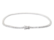 Jewellery - TENNIS BRACELET, 18K white gold - View 2