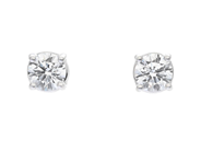 Jewellery - SOLITAIRE EARRINGS, 18K white gold - View 1