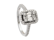 Jewellery, RING, 14K white gold, in auction: Lilla jewellery – Tuesday 2 June