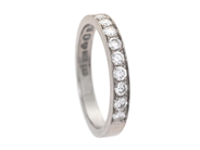 Jewellery, ETERNITY RING, 18K white gold, in auction: Lilla jewellery – Tuesday 2 June