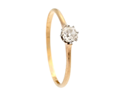 Jewellery, SOLITAIRE RING, 18K gold, in auction: Lilla jewellery – Tuesday 2 June