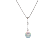 Jewellery, PENDANT/CHAIN, 18K white gold, in auction: Lilla jewellery – Tuesday 2 June
