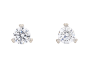 Jewellery, SOLITAIRE EARRINGS, 18K white gold, in auction: Lilla jewellery – Tuesday 2 June