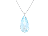 Jewellery - PENDANT WITH CHAIN, 18K white gold - View 1