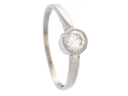 Jewellery - SOLITAIRE RING, 18K white gold - View 1