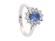 Jewellery - CLUSTER RING, 18K white gold - View 1
