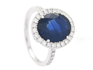 Jewellery - CLUSTER RING, 18K white gold - View 1