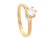 Jewellery, SOLITAIRE RING, 18K gold, in auction: Lilla jewellery – Tuesday 2 June