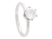 Jewellery - SOLITAIRE RING, 9K white gold - View 1