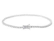 Jewellery - TENNIS BRACELET, 18K white gold - View 2