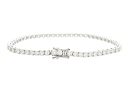 Jewellery - TENNIS BRACELET, 18K white gold - View 2