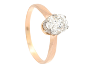 Jewellery - SOLITAIRE RING, 14K gold - View 1