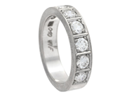 Jewellery - ETERNITY RING, 14K white gold - View 1