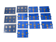 Coins, 13 ANNUAL COIN SETS, nickel / copper, in auction: General – Tuesday 26 May