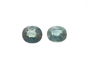 Gemstones, 2 GREEN SAPPHIRES, oval cut, in auction: Lilla jewellery – Tuesday 2 June