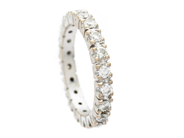 Jewellery, FULL ETERNITY RING, 18K white gold, in auction: Lilla jewellery – Tuesday 2 June