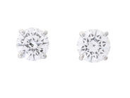 Jewellery - SOLITAIRE EARRINGS, 18K white gold - View 1