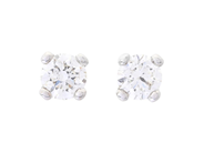 Jewellery - SOLITAIRE EARRINGS, 18K white gold - View 1