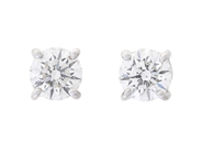 Jewellery - SOLITAIRE EARRINGS, 18K white gold - View 1