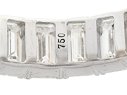 Jewellery - FULL ETERNITY RING, 18K white gold - View 5