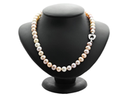 Jewellery - PEARL NECKLACE, cultured multicoloured freshwater pearls - View 1