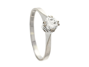 Jewellery, SOLITAIRE RING, 18K white gold, in auction: Lilla jewellery – Tuesday 16 June