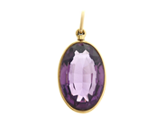 Jewellery, PENDANT, 18K gold oval-cut ametst, in auction: Lilla jewellery – Tuesday 16 June