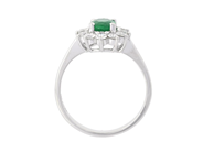 Jewellery - CLUSTER RING, 18K white gold - View 2