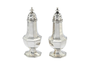 Silverware, SALT & PEPPAR CELLAR, silver, in auction: Lilla jewellery – Tuesday 16 June
