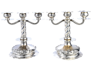 Silverware - CANDLESTICKS, one pair - View 1