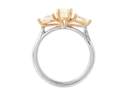 Jewellery - THREE STONE RING, 18K gold/white gold - View 2
