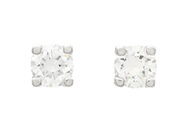 Jewellery - SOLITAIRE EARRINGS, 18K white gold - View 1