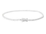 Jewellery - TENNIS BRACELET, 18K white gold - View 2