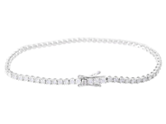 Jewellery - TENNIS BRACELET, 18K white gold - View 2