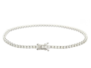 Jewellery - TENNIS BRACELET, 18K white gold - View 2