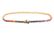 Jewellery - TENNIS BRACELET, 18K rose gold - View 2