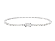 Jewellery - TENNIS BRACELET, 18K white gold - View 2