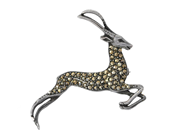 Jewellery, BROOCH, antilopmotiv, in auction: Lilla jewellery – Tuesday 16 June