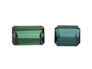 Gemstones, 2 TOURMALINES, emerald cut 4,63 ctw, in auction: Lilla jewellery – Tuesday 16 June