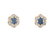 Jewellery, CLUSTER EARRINGS, 14K gold, in auction: Lilla jewellery – Tuesday 16 June