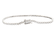 Jewellery - TENNIS BRACELET, 18K white gold - View 2