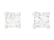 Jewellery - SOLITAIRE EARRINGS, 18K white gold - View 1